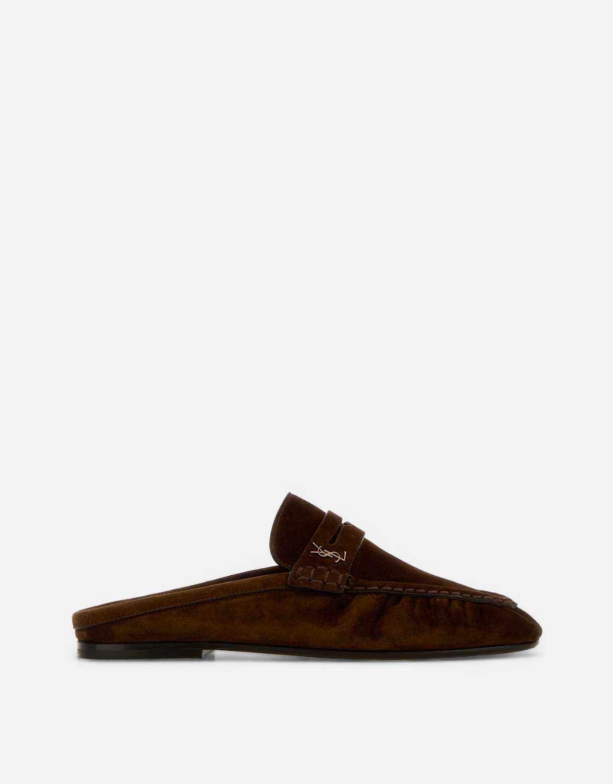 Saint Laurent Suede Moc Toe Loafer Mules - IT 36