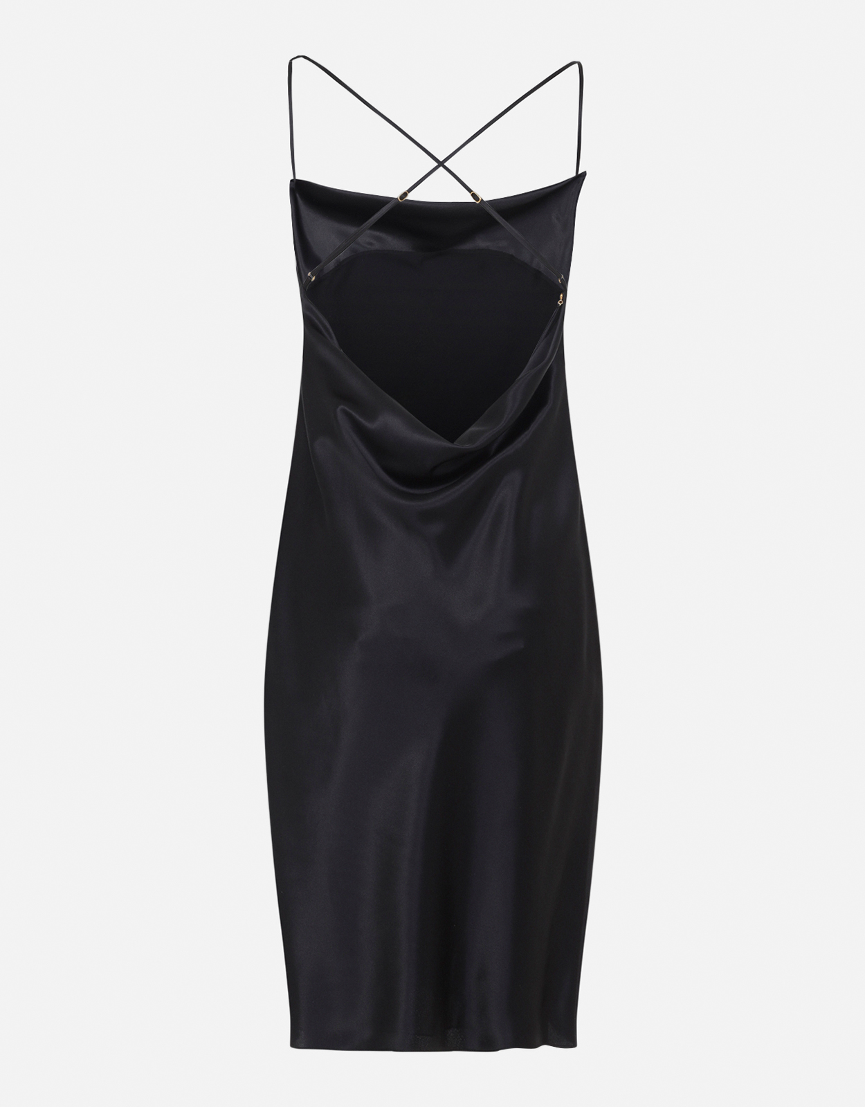 black silk slip dress mini Pearl Black Silk Slip Mini Dress – Silky Miracle main image 0