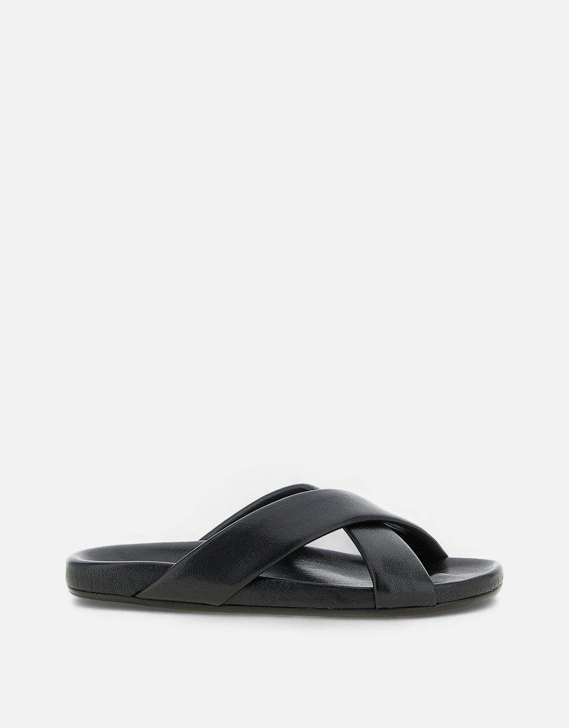 Saint Laurent メンズ Nichols スムースレザーサンダル () IFCHIC.COM