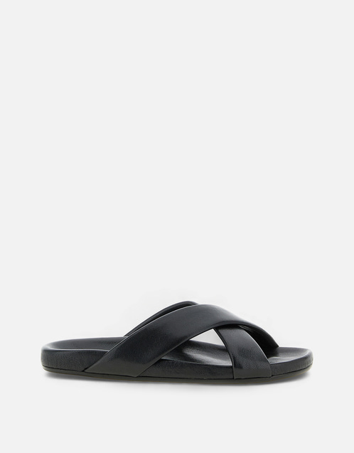 Saint Laurent メンズ Nichols スムースレザーサンダル () IFCHIC.COM