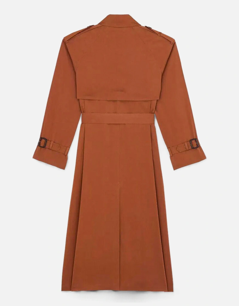 Saint Laurent 撥水コットンシルクダブルブレストトレンチコート