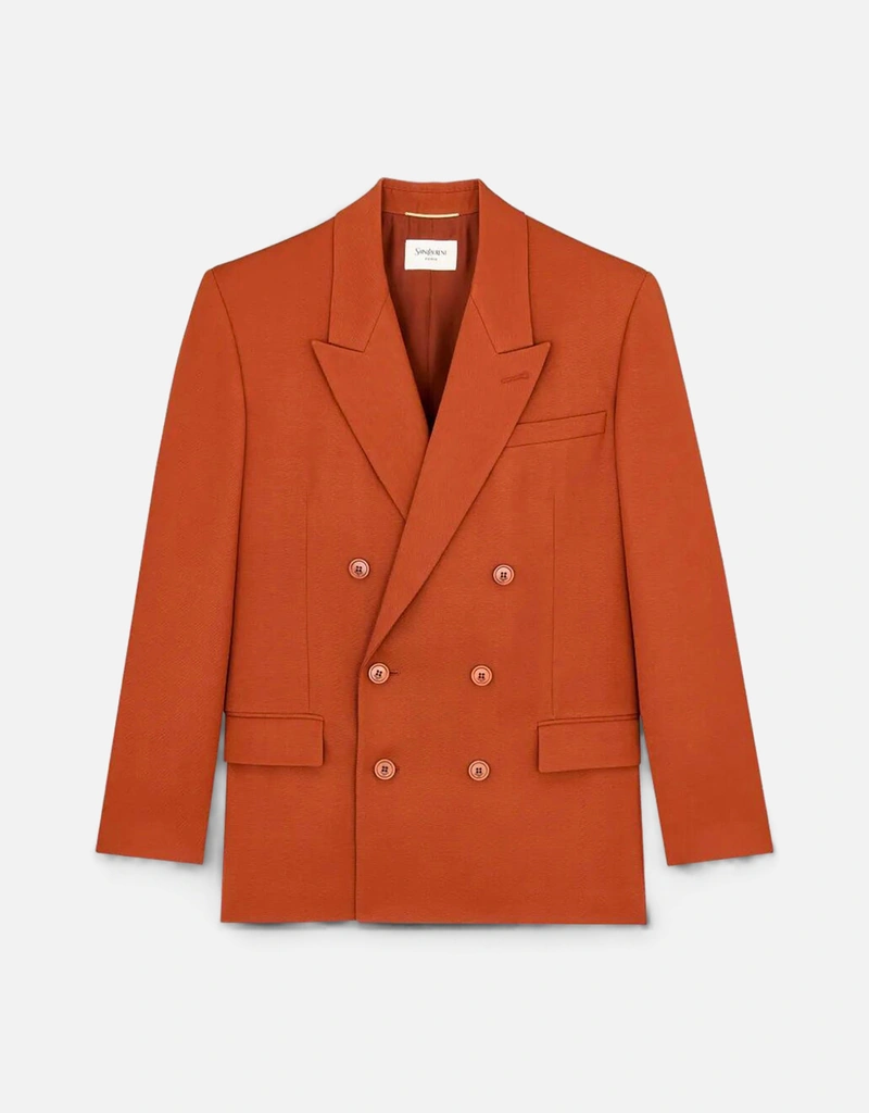 Saint Laurent ウールギャバジンダブルブレストジャケット (すべての