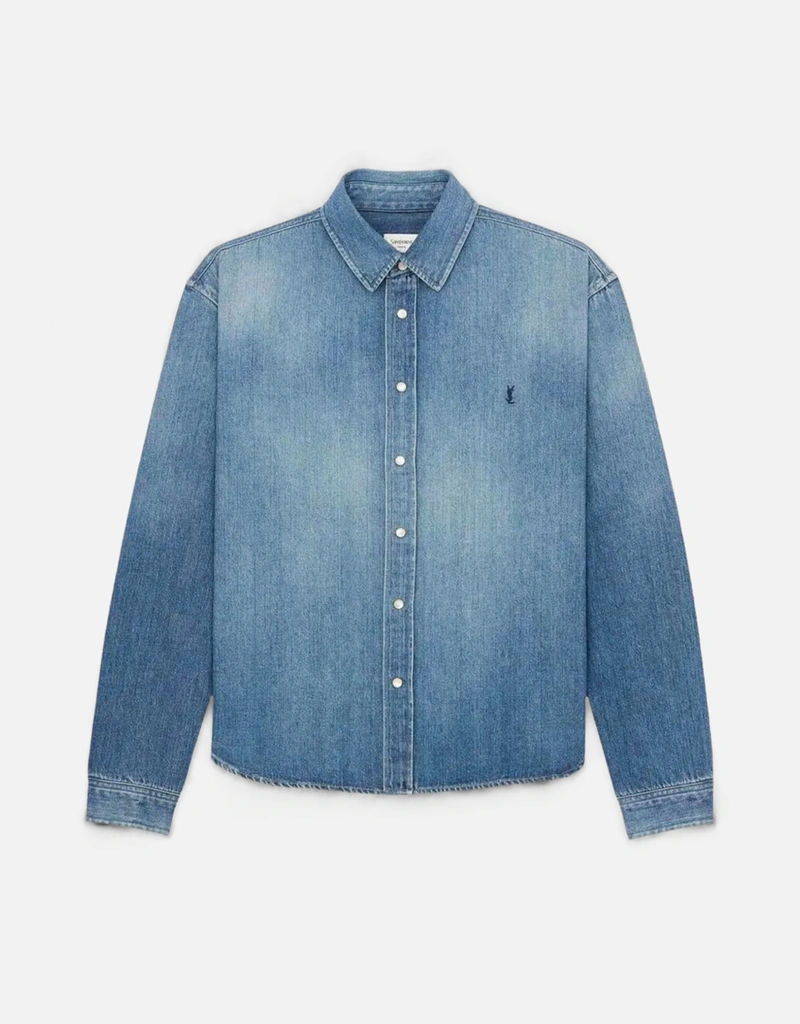 Saint Laurent メンズカサンドレデニムシャツ (すべての新品) IFCHIC.COM
