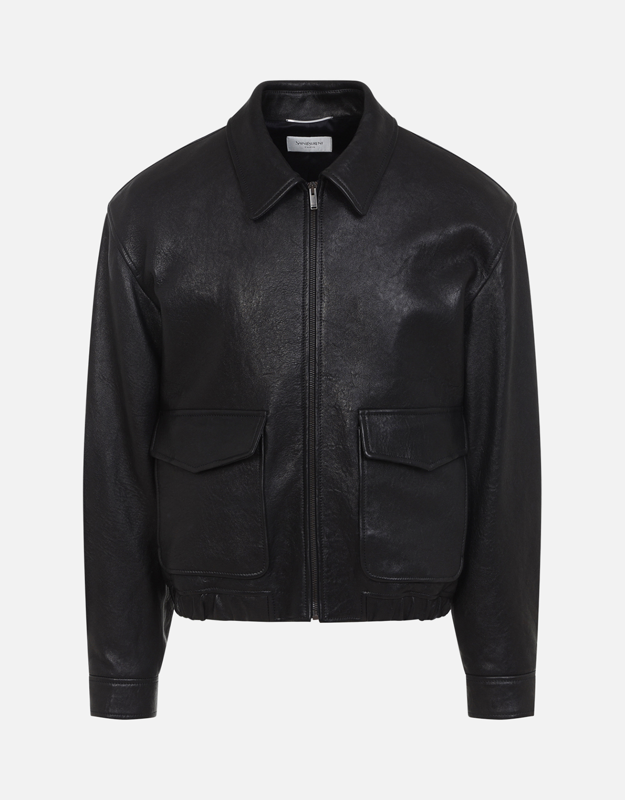 Saint Laurent Saint Laurent Men's Short Jacket In Bubbled Lambskin - IT 52　サンローラン メンズ ショート ジャケット バブルド ラムスキン - IT 52