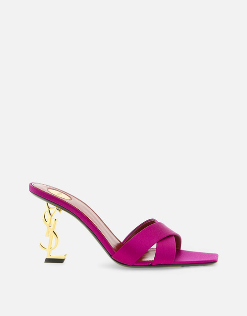 Saint Laurent オピュームサテンクレープミュール () IFCHIC.COM