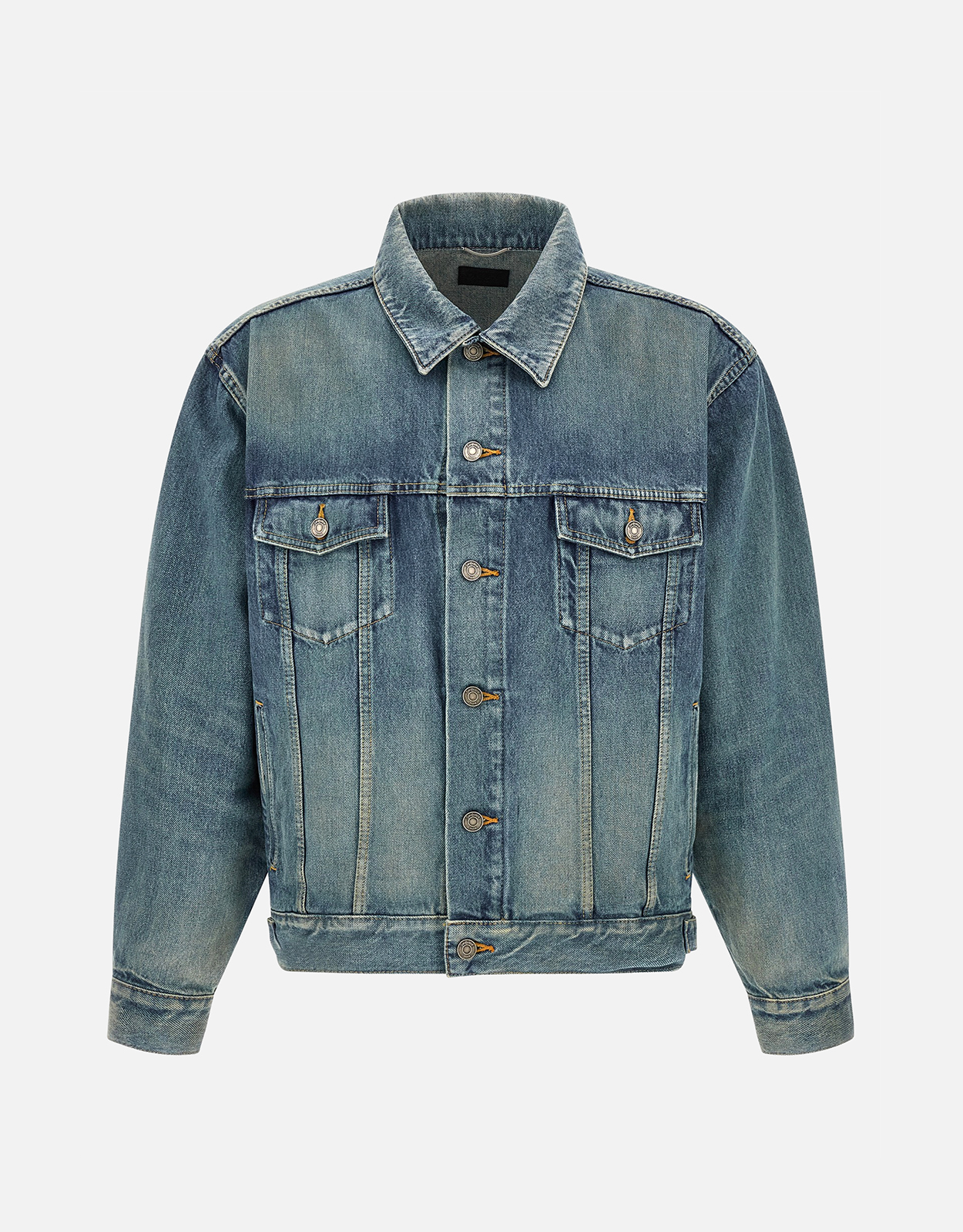 Saint Laurent メンズ Trucker コットン デニム ジャケット (すべての