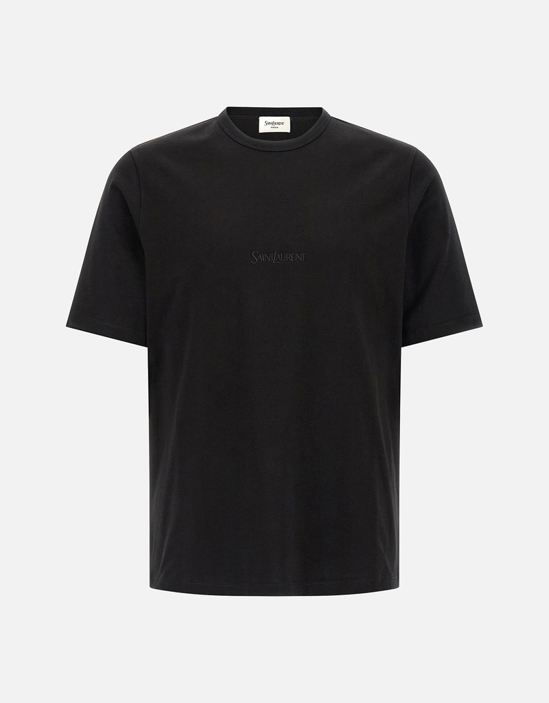 Saint Laurent メンズ コットン 刺繍 オーバーサイズ Tシャツ (すべて