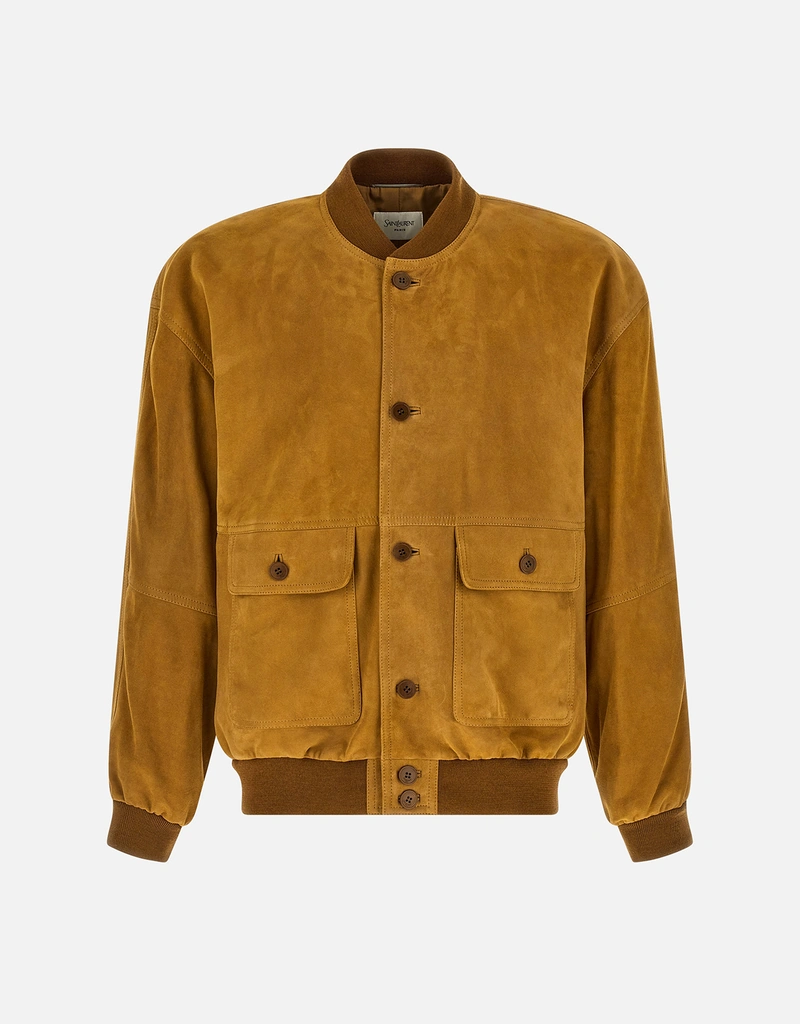Saint Laurent メンズ スエード ボンバージャケット (すべての新品