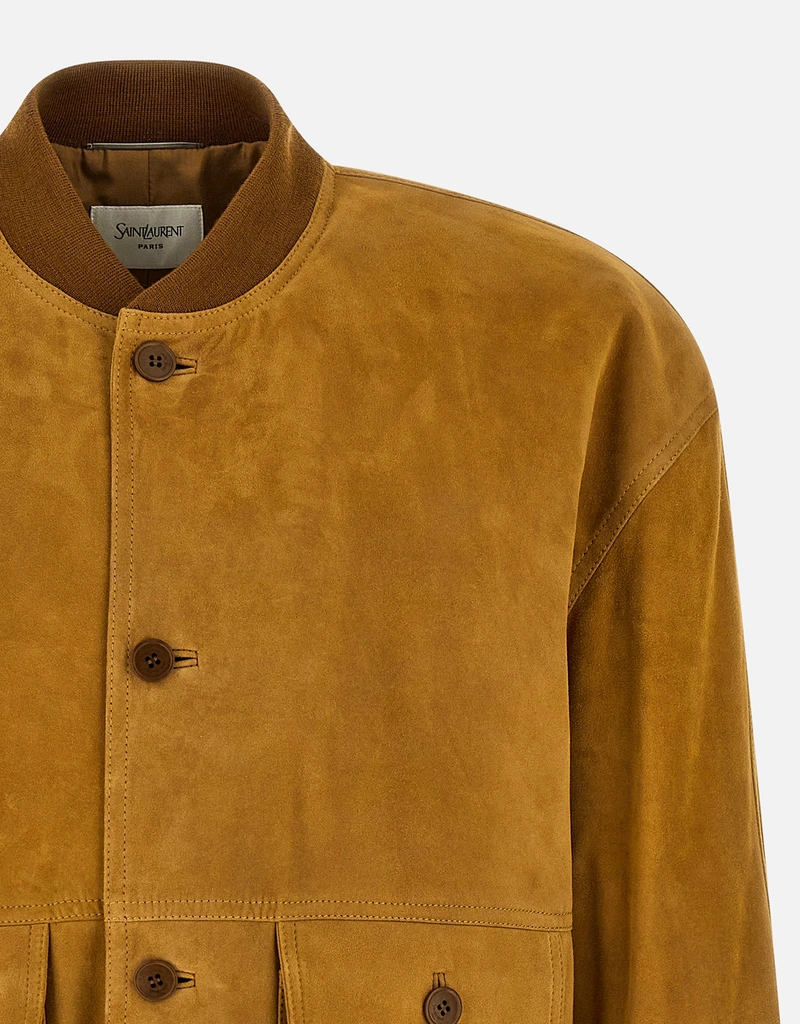 Saint Laurent メンズ スエード ボンバージャケット (すべての新品