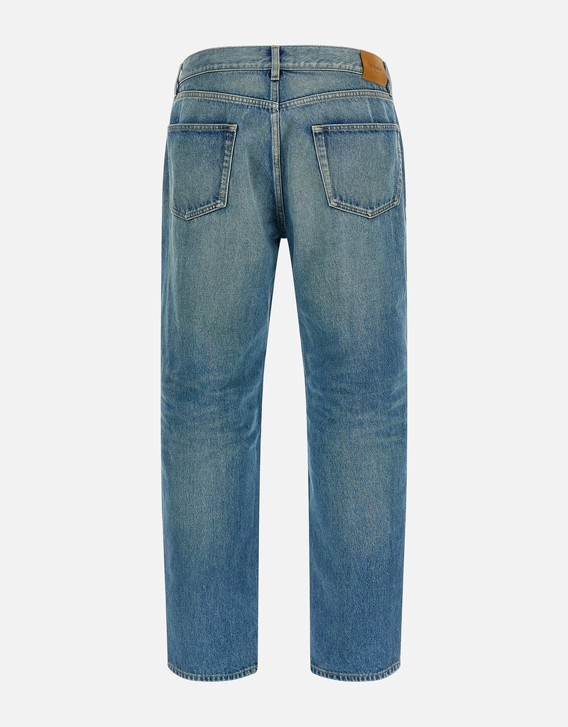 Saint Laurent メンズ Mick コットン ストレートレッグ ジーンズ
