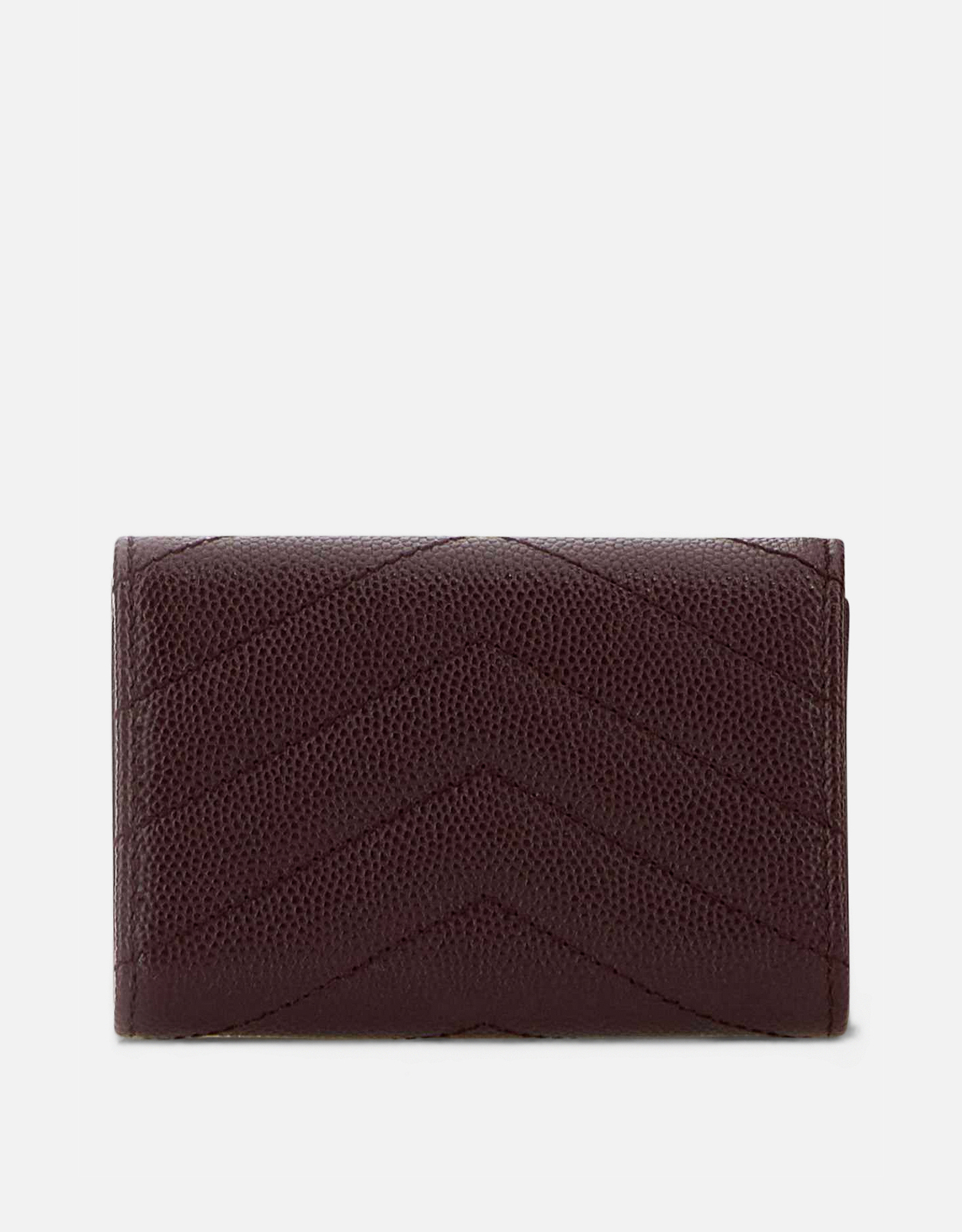 Saint Laurent カサンドルグレインカーフスキンレザーフラップ財布