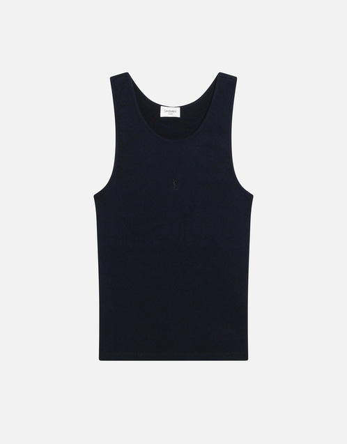 Saint Laurent Cassandre リブ コットンジャージー タンクトップ