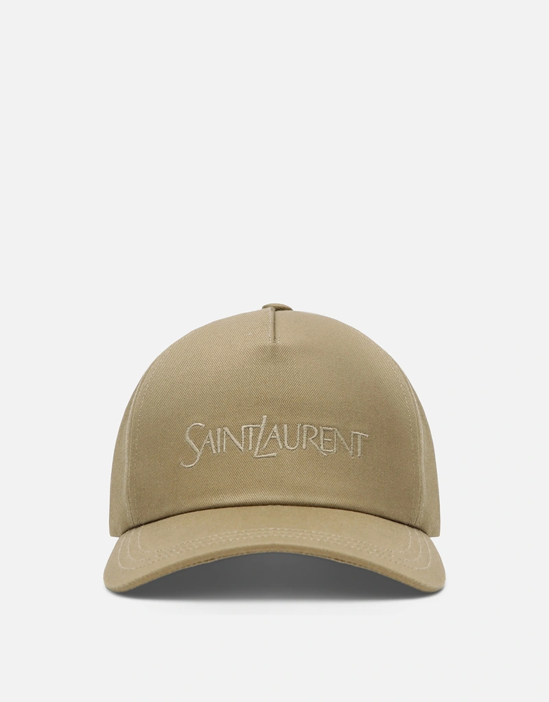 Saint Laurent コットン 刺繍 Logo ベースボールキャップ (ぼうし
