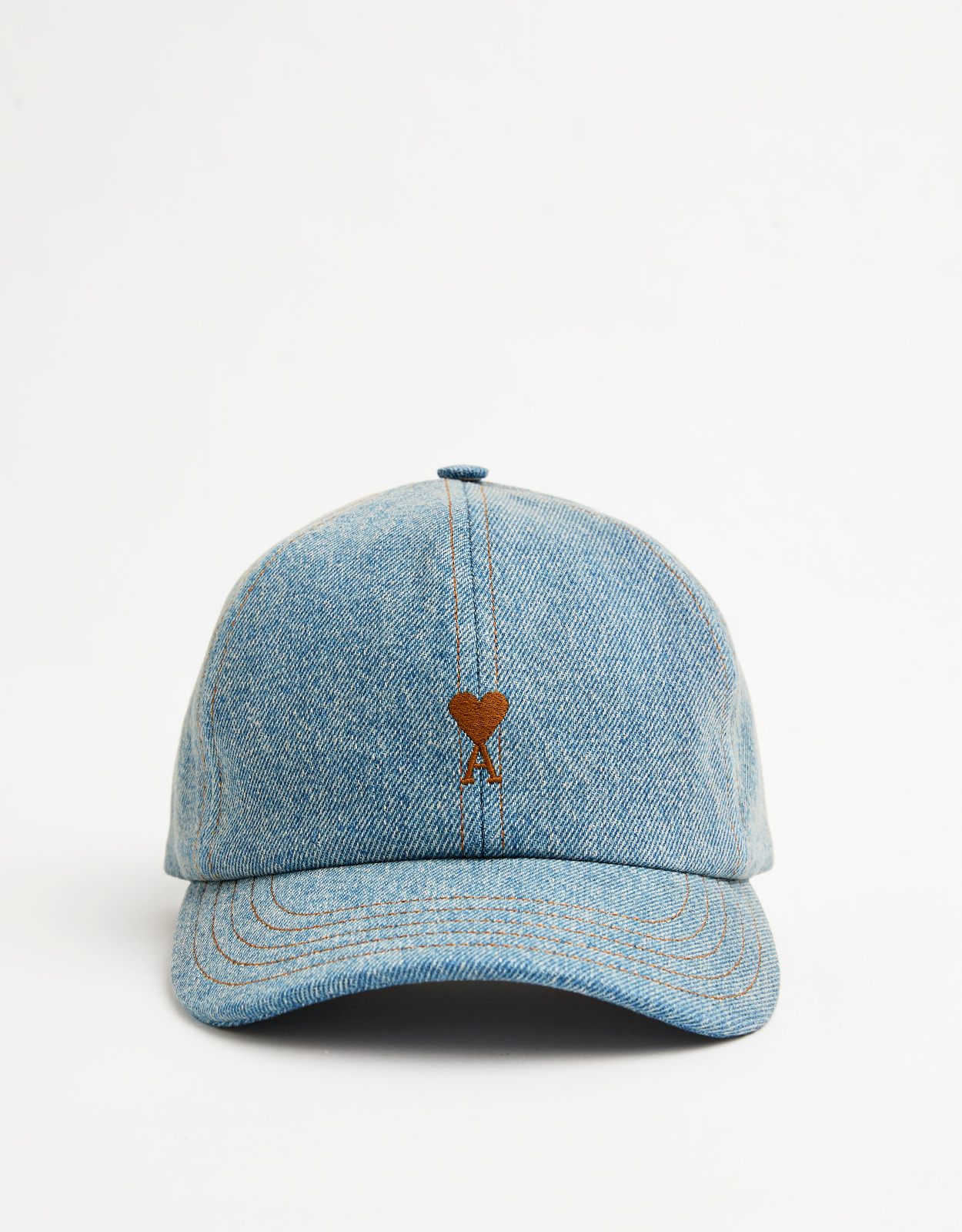 AMI Paris Unisex De Coeur Denim Embroidery Cap (Hats,Caps) IFCHIC.COM