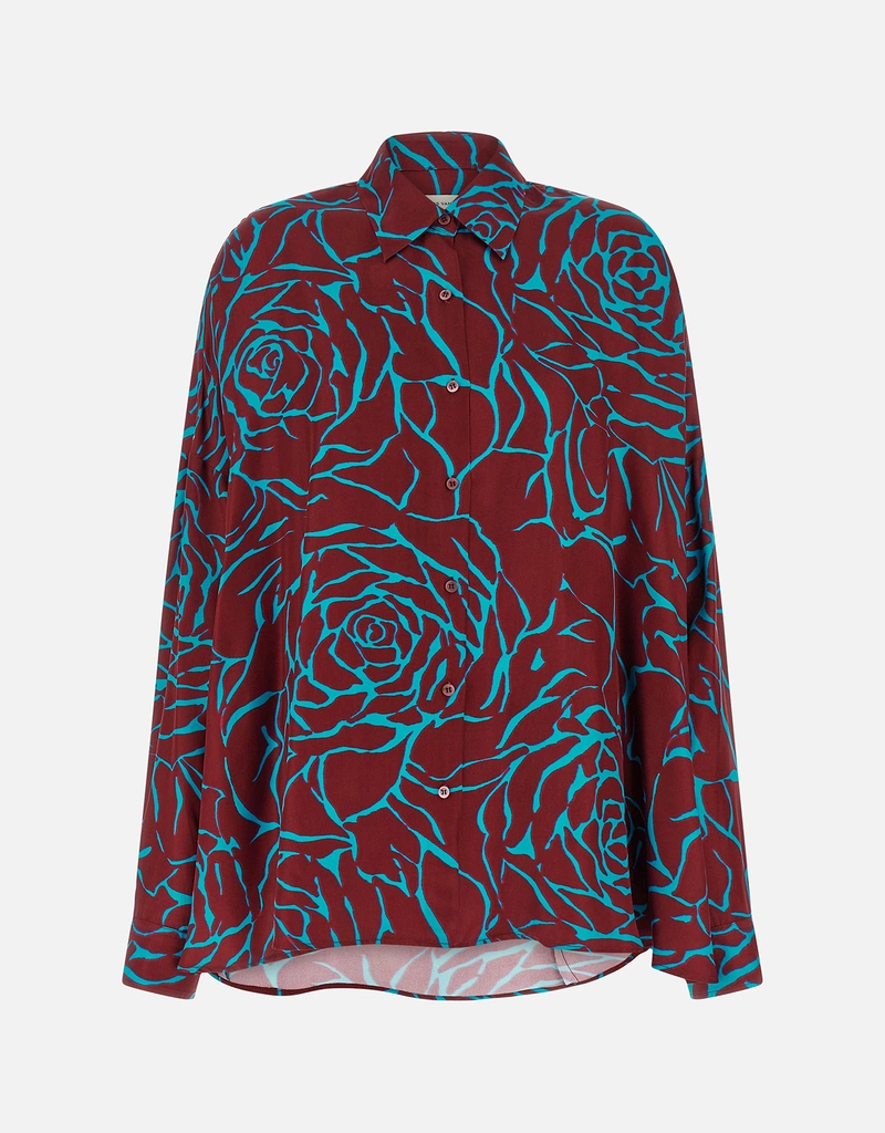 Dries Van Noten ビスコースフローラルパジャマシャツ Dries Van Noten Casia ビスコース フローラル プリント オーバー