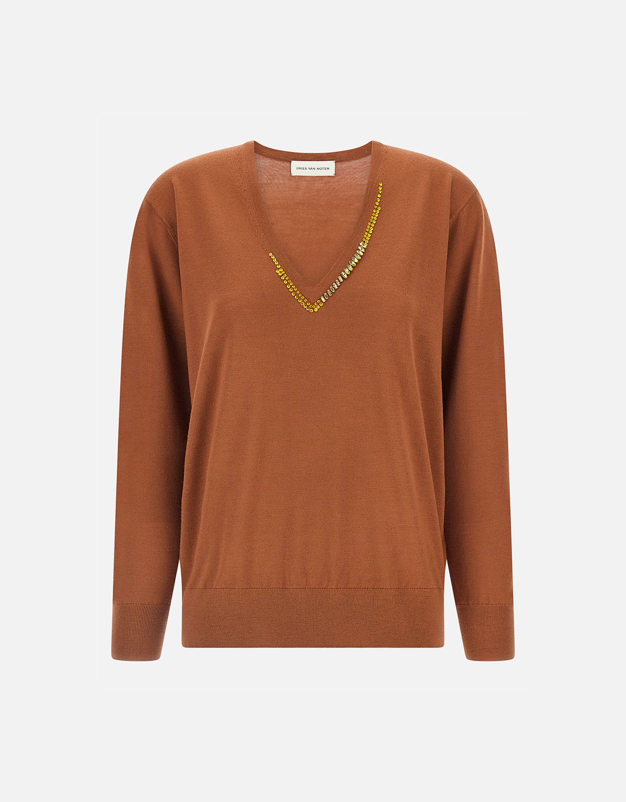 Dries Van Noten Tuomas 刺繍メリノウールVネックセーター (すべての