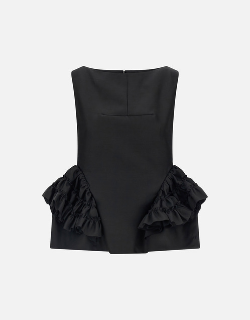 Dries Van Noten Casey ウールシルク混紡 トップ (すべての新品