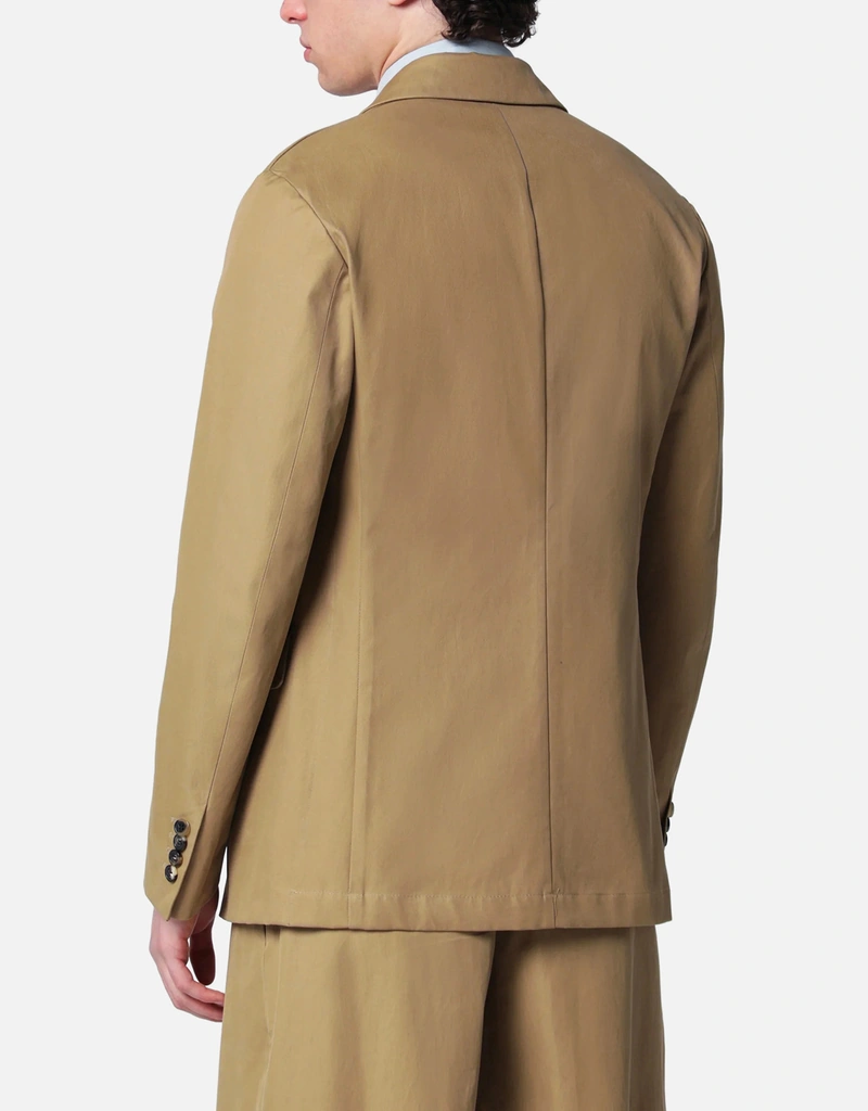 Dries Van Noten キャメル コットン ダブルブレスト ジャケット