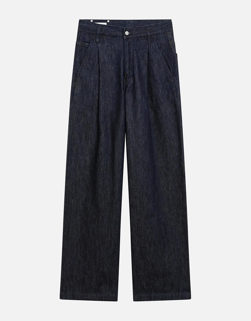 Dries Van Noten ワイドレッグ インディゴブルー ジーンズ (パンツ Dries Van Noten ワイドレッグ インディゴブルー ジーンズ (パンツ