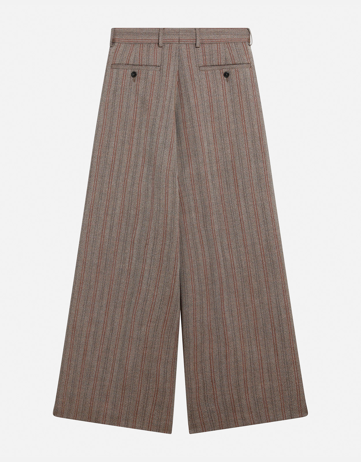 Dries Van Noten ワイドレッグ ストライプ ウール パンツ (パンツ