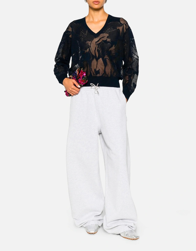 Dries Van Noten Torion レース コットン Vネック セーター (すべての