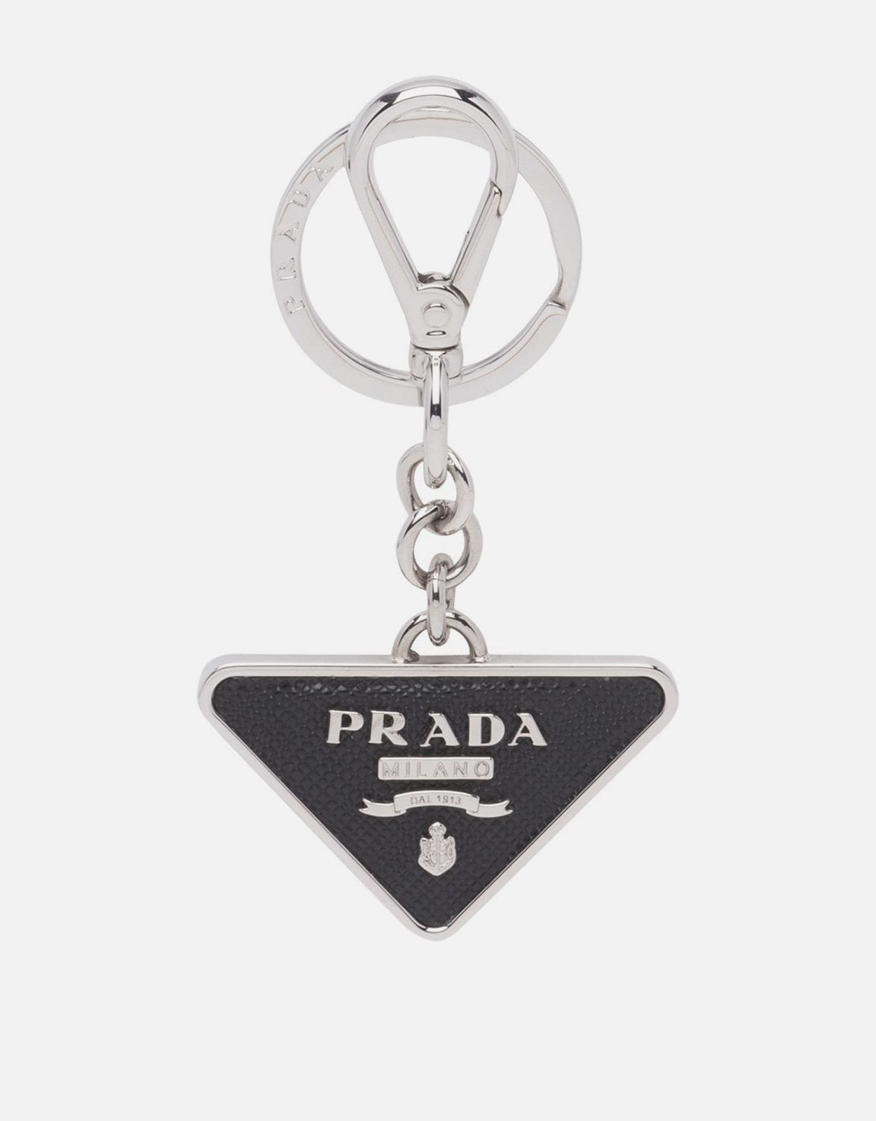 Prada メンズサフィアーノレザーアンドメタルキー チェーン