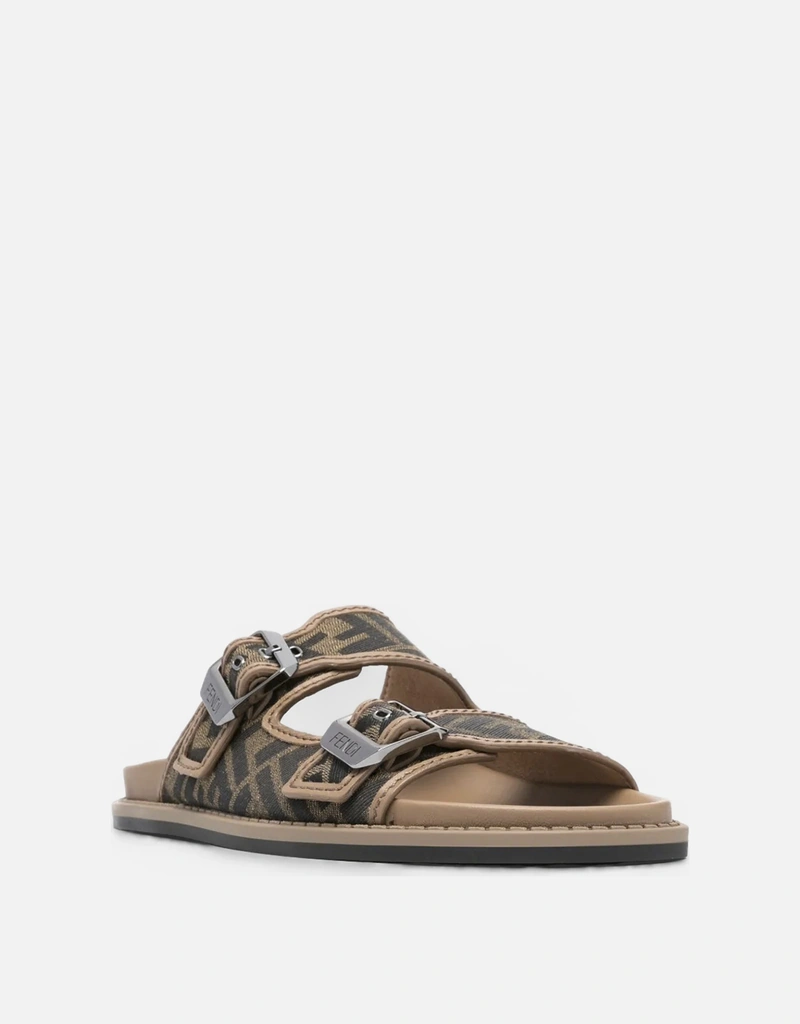 Fendi メンズ FFジャカードファブリックサンダル (サンダル) IFCHIC.COM