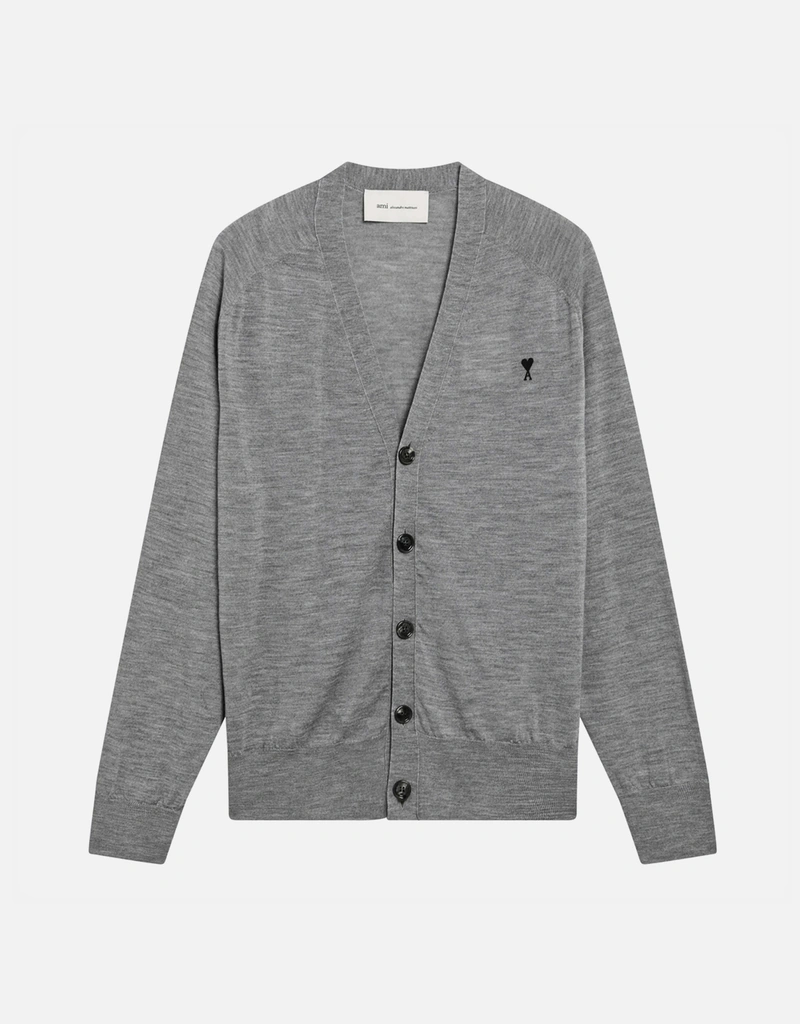 AMI Paris ウールAmi De Coeurカーディガン (トップス) IFCHIC.COM