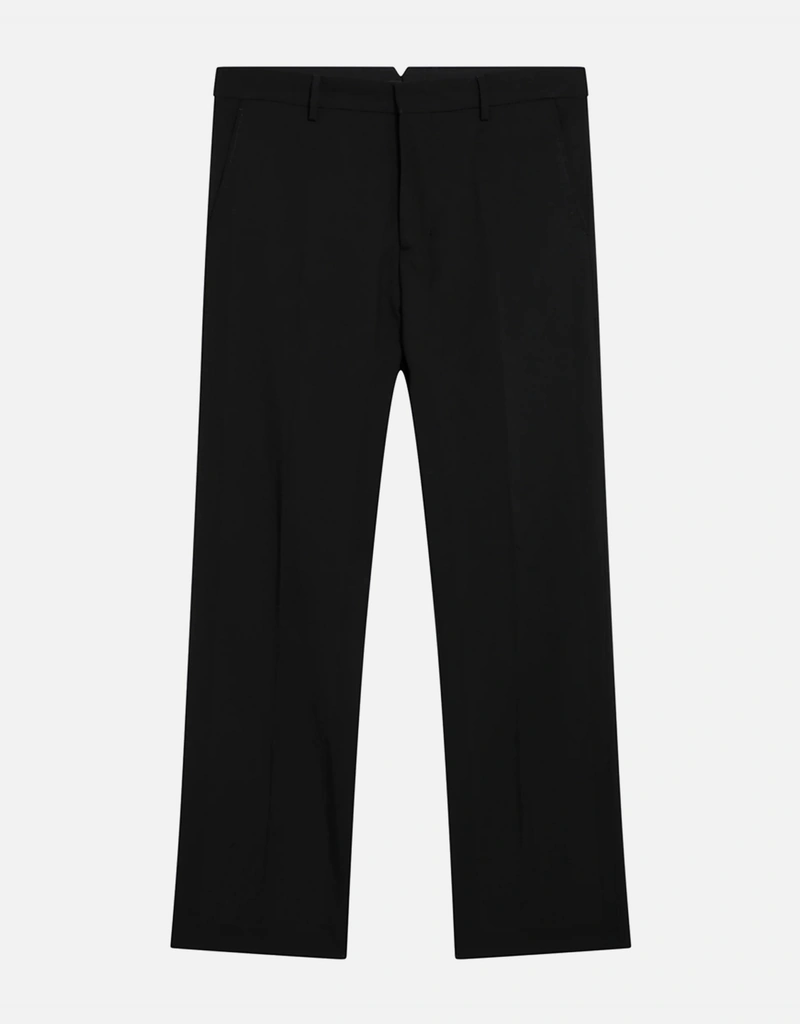 AMI Paris ウールギャバジン ブラック トラウザーズ (パンツ) IFCHIC.COM