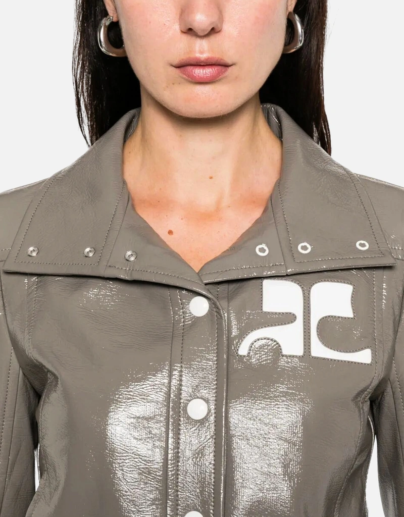 Courreges コットン混合ビニールジャケット (すべての新品) IFCHIC.COM