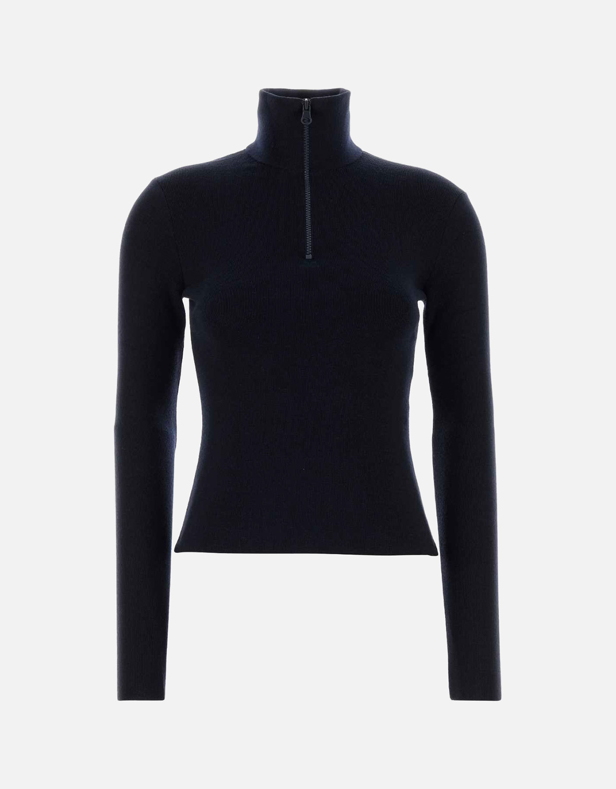Courreges Merino Wool Zipped Mockneck Sweater　クレージュ メリノウール ジップ モックネック セーター Courreges