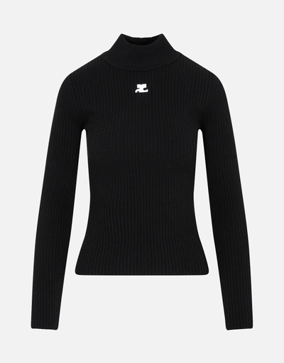Courreges RE-EDITIONリブニットモックネックセーター (すべての新品