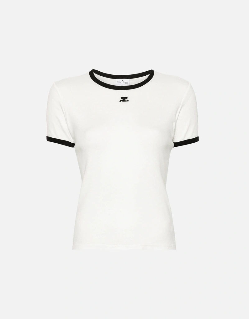Courreges クラシックカラーブロックコットンTシャツ (すべての新品