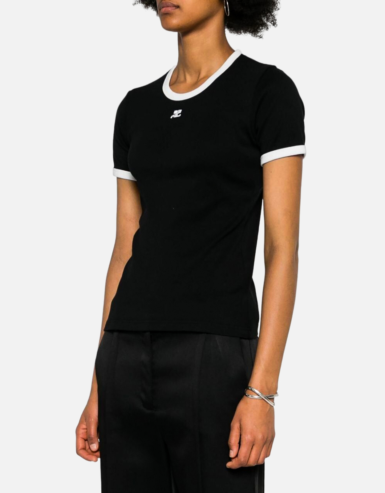 Courreges クラシックカラーコットンTシャツ (すべての新品) IFCHIC.COM