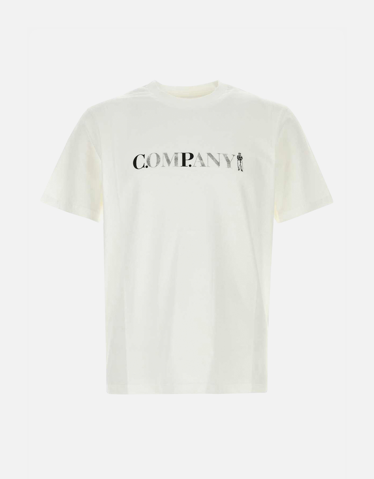C.P. COMPANY ホワイト Tシャツ C.P. Company Cotton T-shirt with Logo - White | 20CMTS214A006057O