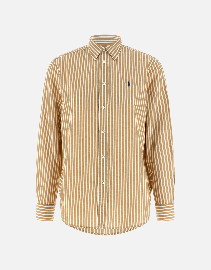 POLO ラルフローレン  リネンシャツ　ストライプシャツ　米国購入　新品 Polo Ralph Lauren コットン リネン ストライプ シャツ (すべての新品
