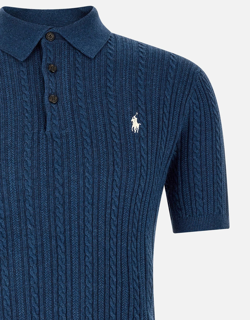 Polo Ralph Lauren メンズ ケーブルニット コットン ポロ セーター