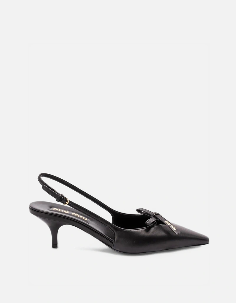 Miu Miu ボウラムスキンスリングバックパンプス (すべての新品) IFCHIC.COM