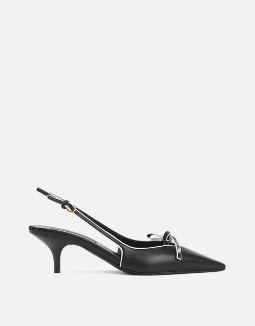 Miu Miu カーフレザー ミドルヒール スリングバック (すべての新品