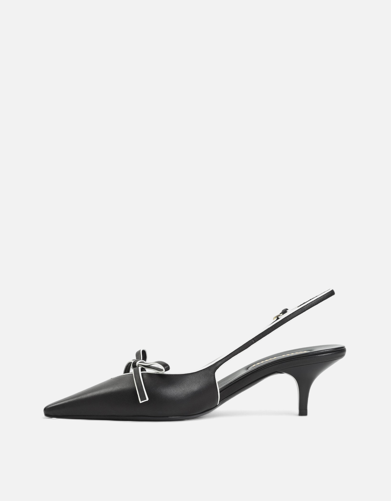 Miu Miu カーフレザー ミドルヒール スリングバック (すべての新品