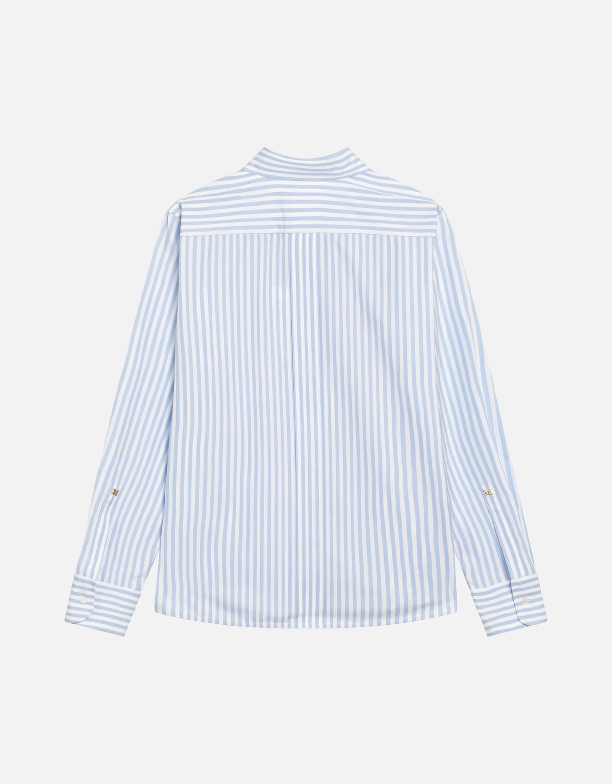 Max Mara ホワイト ライトブルー ストライプ シャツ (トップス) IFCHIC.COM