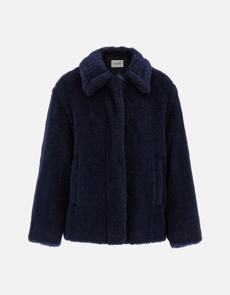 Max Mara MxmFuggito アルパカウールシルク混紡ショートコート (すべて