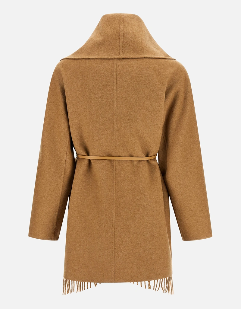 Max Mara ピュアキャメルダブルドレープコート (すべての新品) IFCHIC.COM