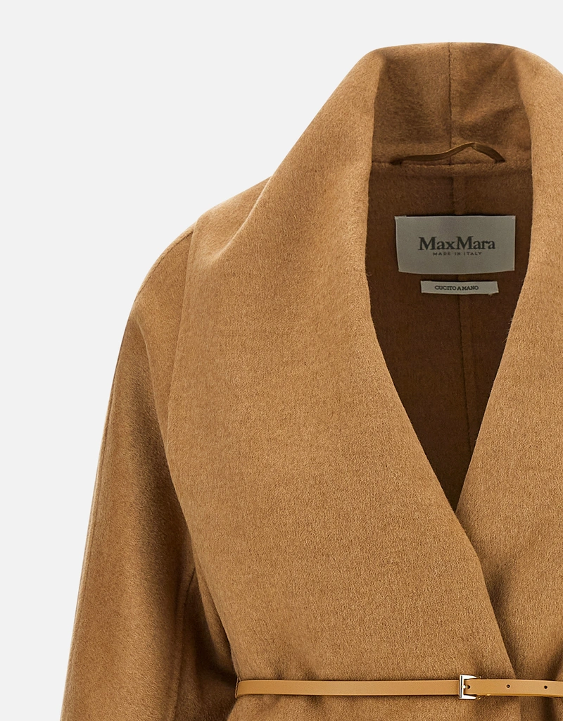 Max Mara ピュアキャメルダブルドレープコート (すべての新品) IFCHIC.COM