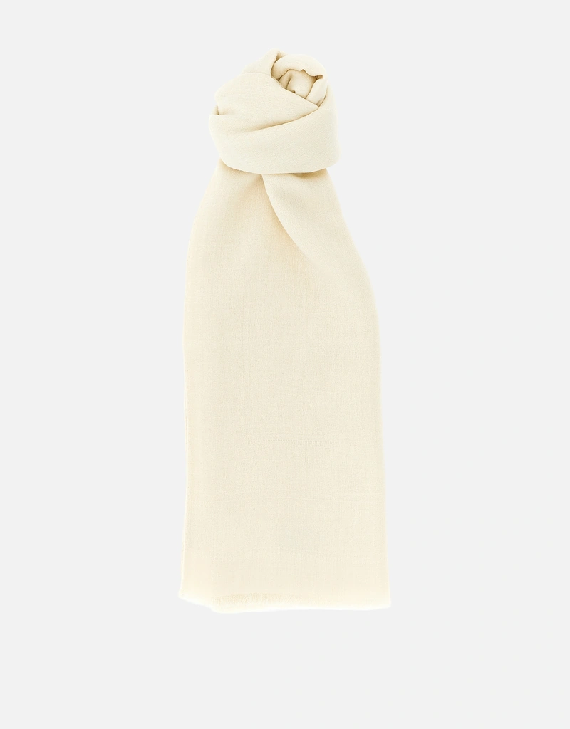 Max Mara ウールシルク糸ジャカードペイズリーパターンストール