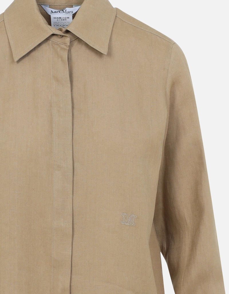Max Mara リネン M ロゴ シャツ (すべての新品) IFCHIC.COM