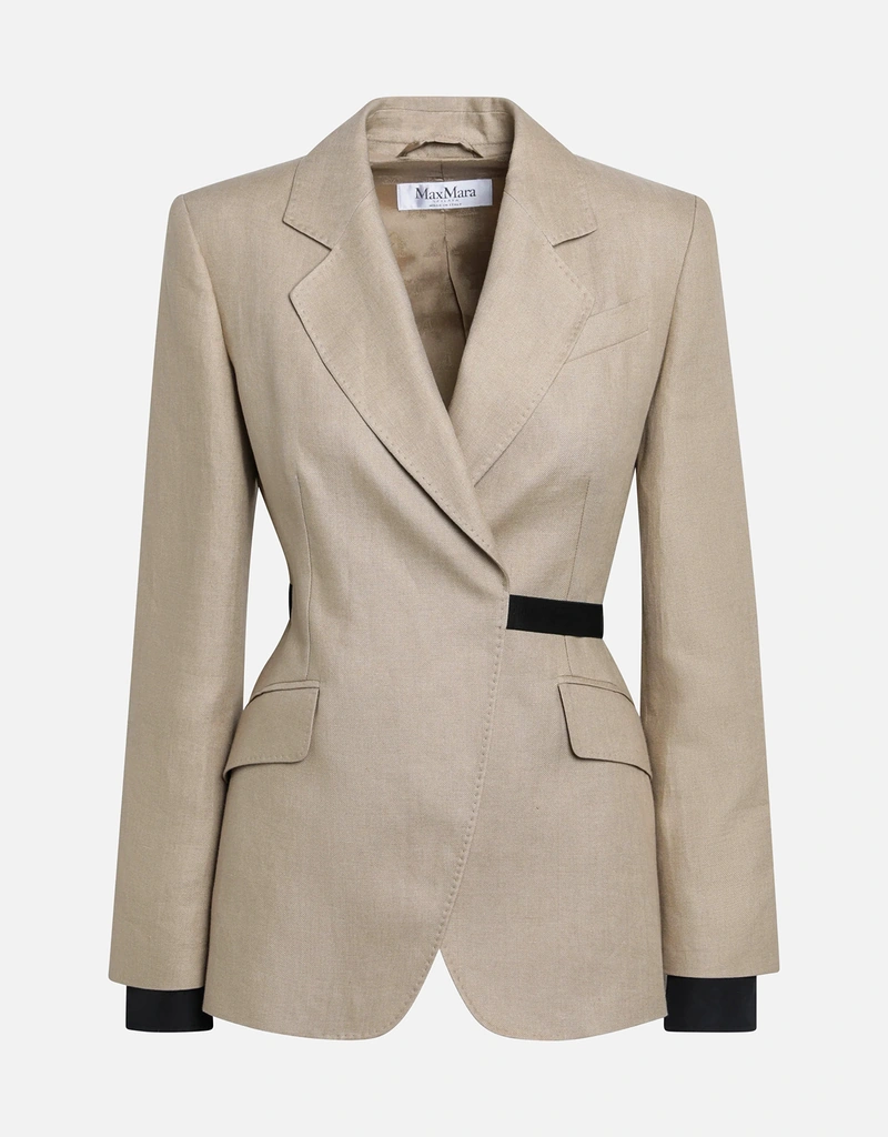 Max Mara ダブルブレスト リネン ブレザー (すべての新品) IFCHIC.COM