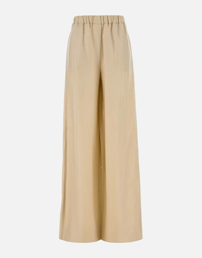 Max Mara Max Mara リネン シルク ワイドレッグ パンツ (すべての新品