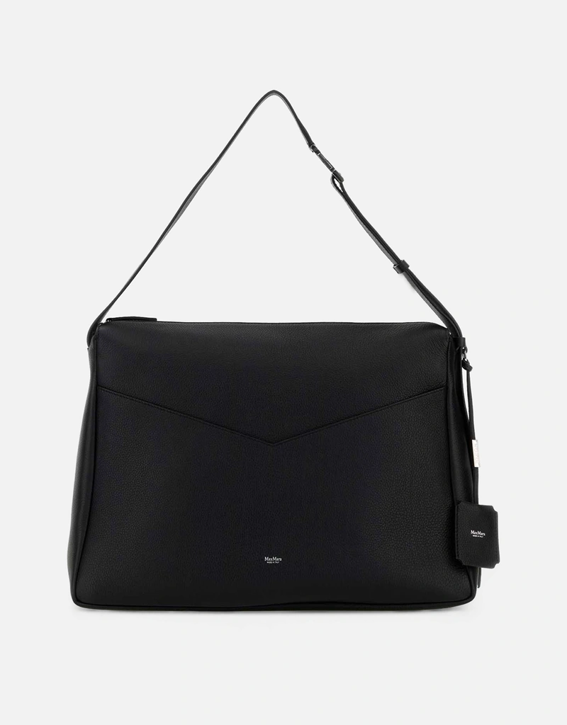 Max Mara ラージ セミグロス レザー ショルダーバッグ () IFCHIC.COM