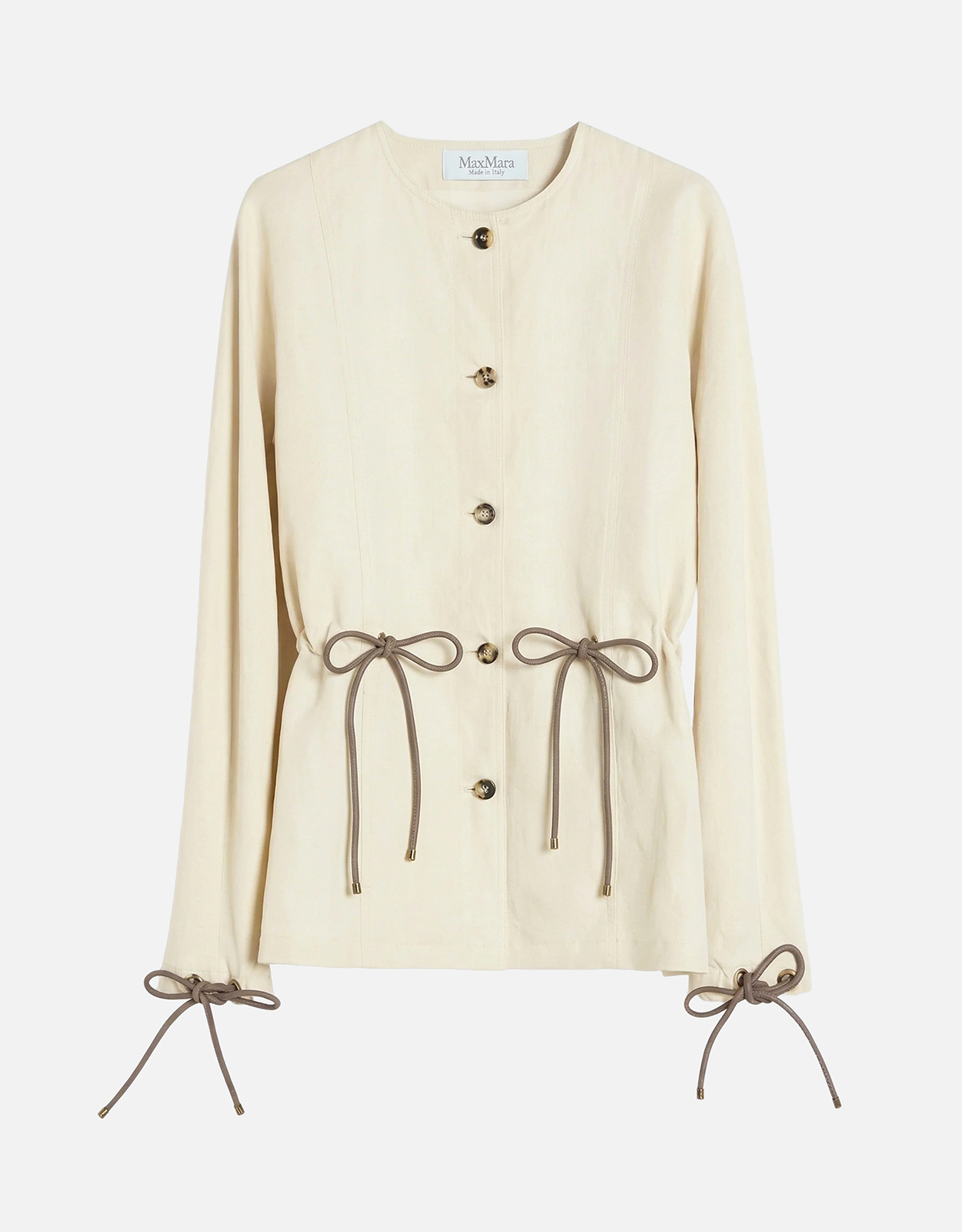 Max Mara リネン シルク ドローストリング ジャケット (すべての新品